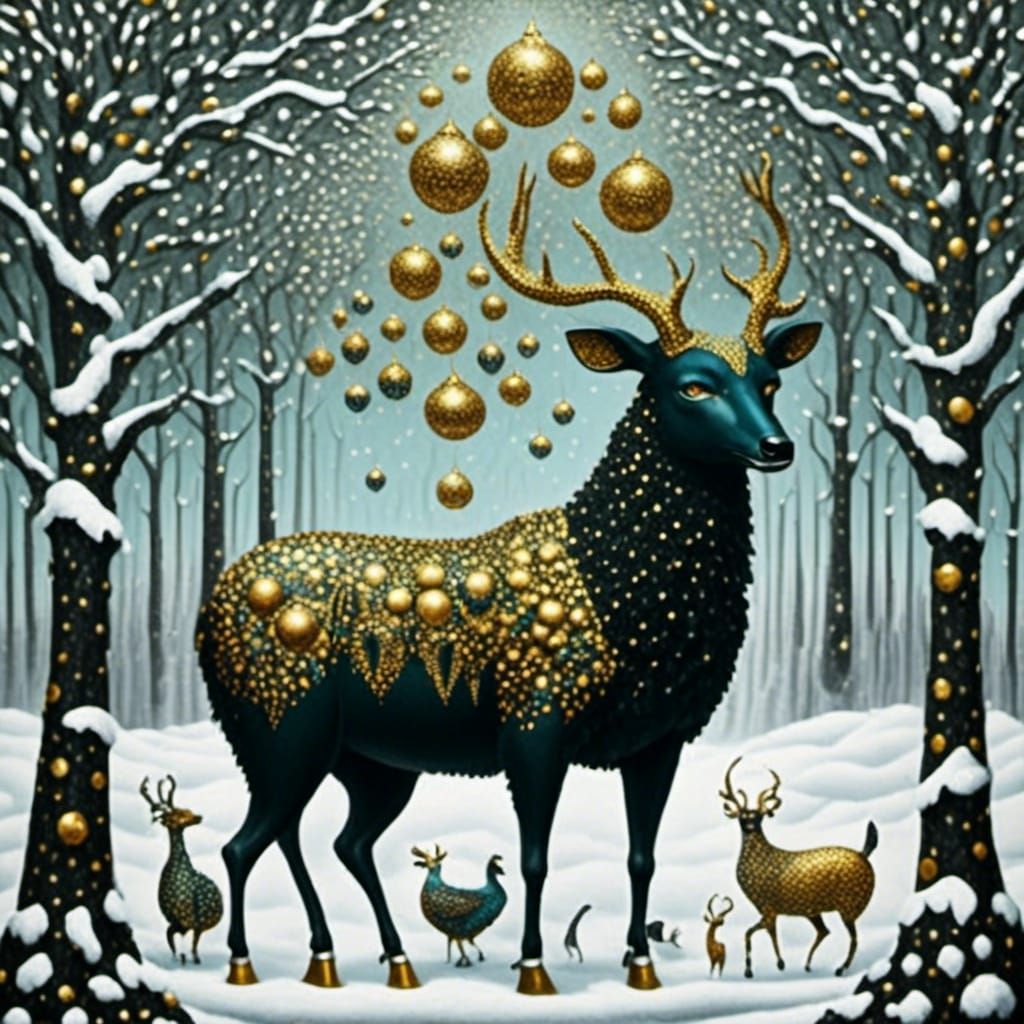 <lora:Golden Emperor:1.0> Winter wonderland 