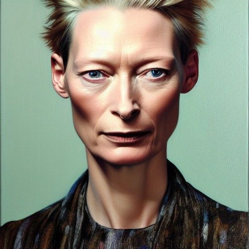 portrait of Tilda Swinton : r/nightcafe