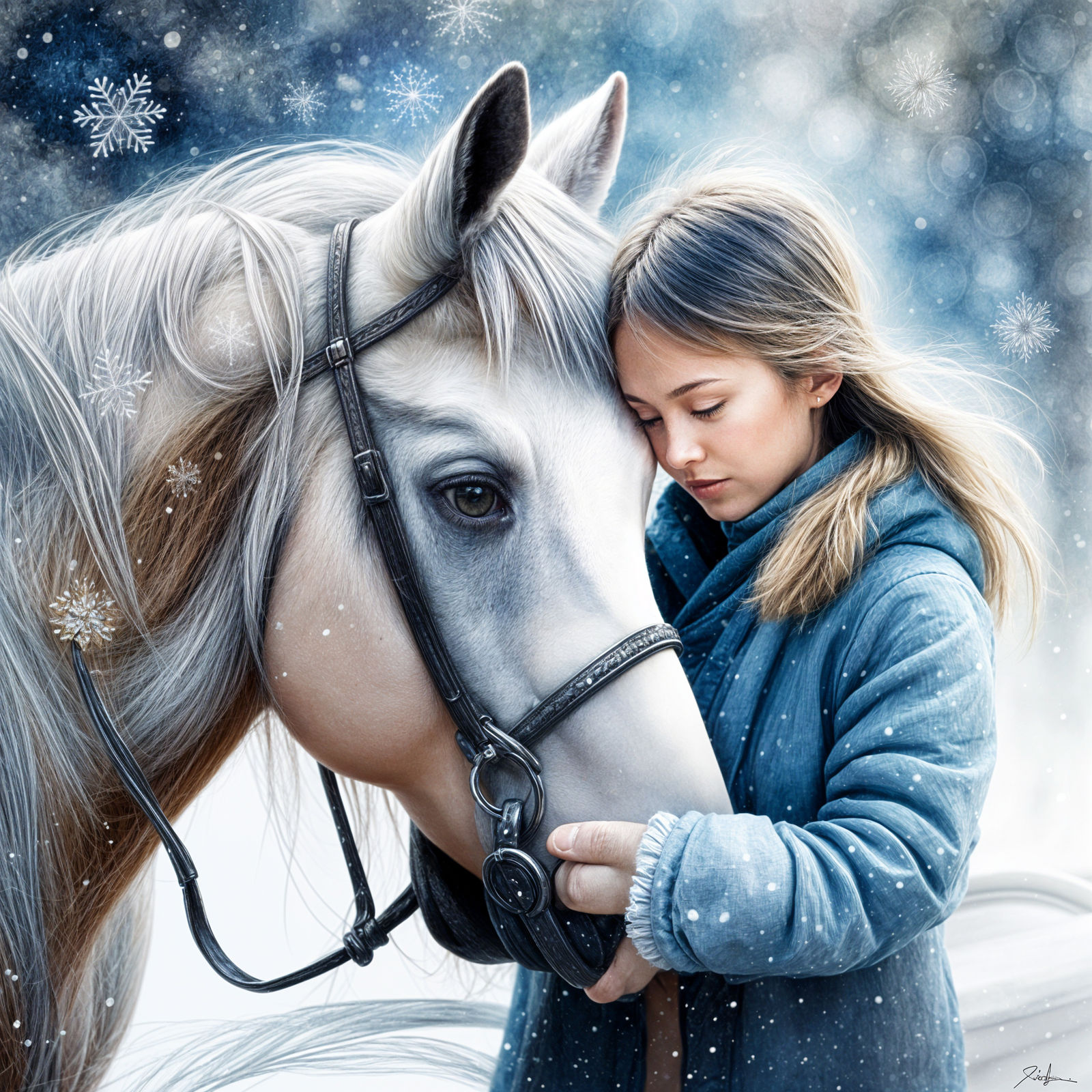 Girl and Horse