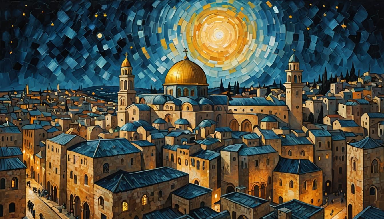 Night over Jerusalem's Church of the Holy Sepulchre  by @Dr T