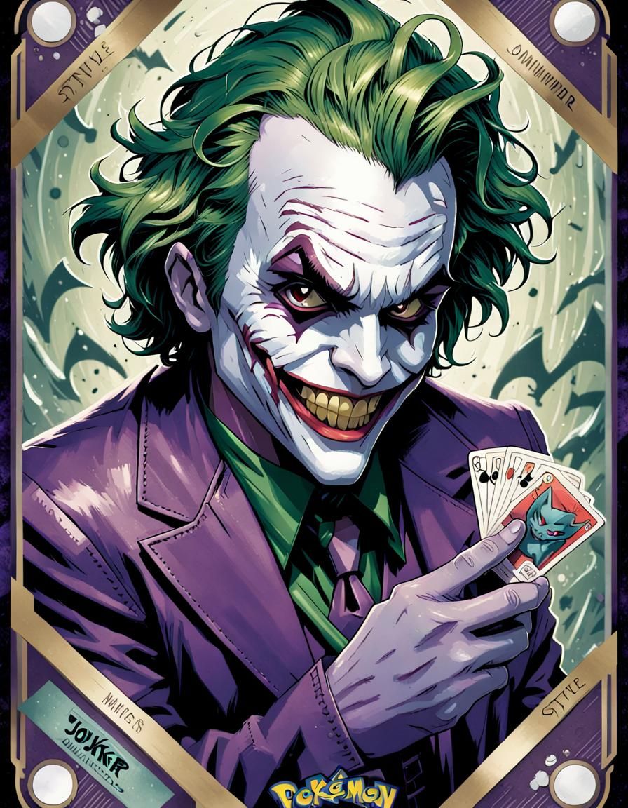 pokemon style collector card featuring the joker - AI Generated Artwork ...