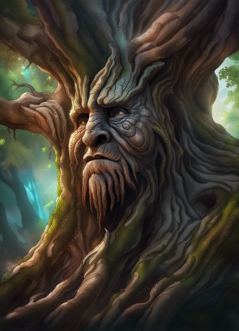 The old man in the tree - AI Generated Artwork - NightCafe Creator