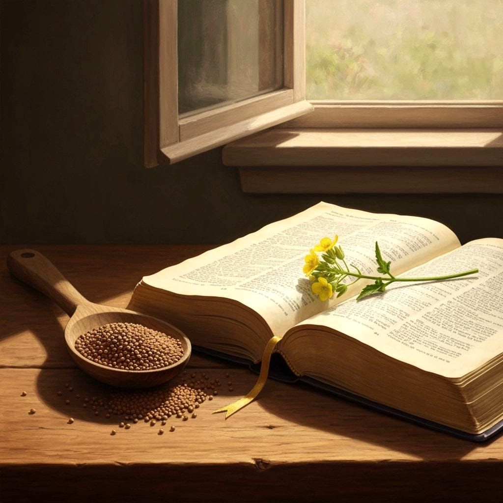 Faith Like a Grain of Mustard Seed (Matthew 17:20)  by @tttggg