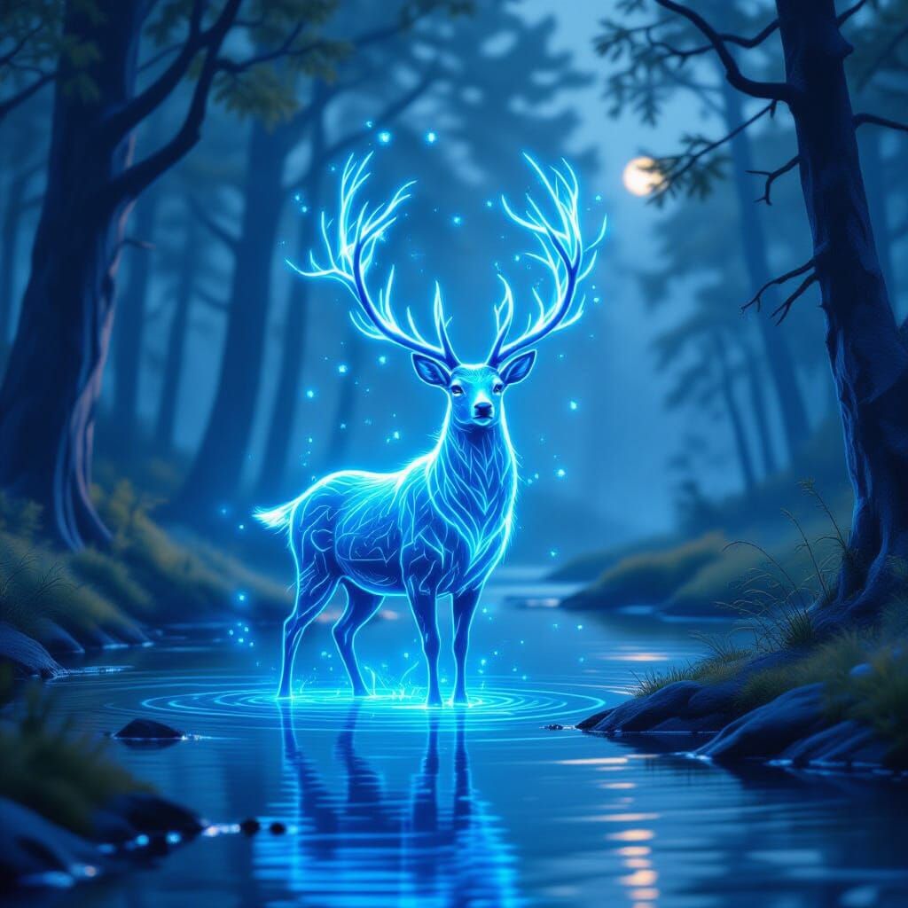 Moonlit Patronus  by @Cheshy