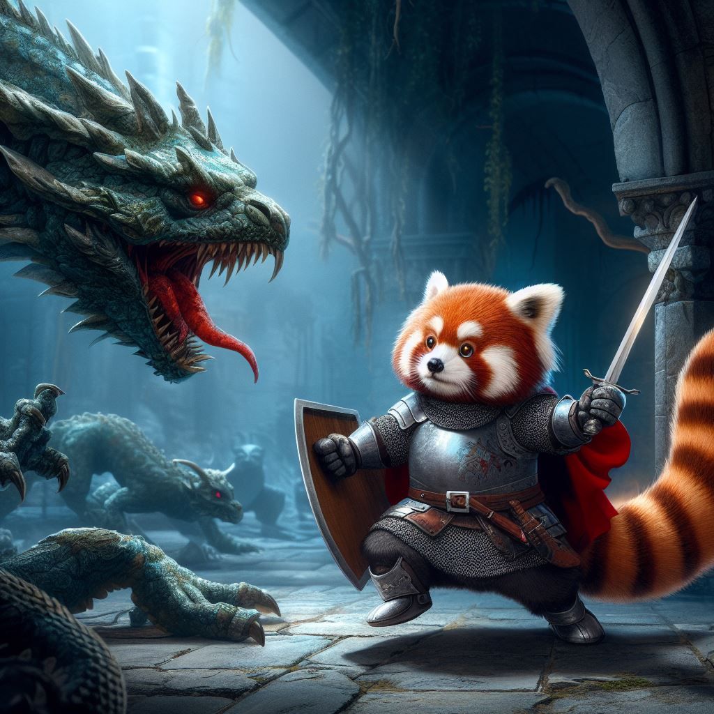 Red panda knight