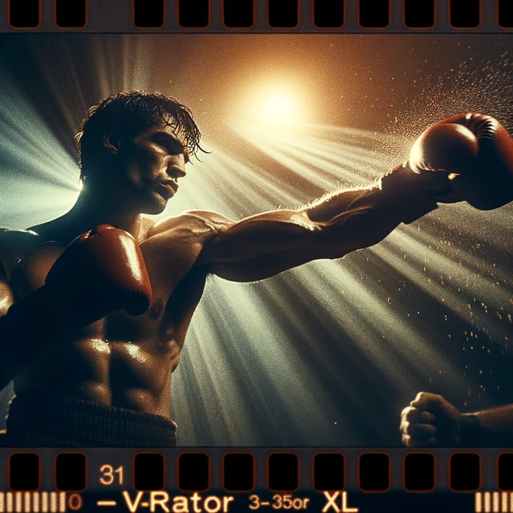 He could feel the power punch throughout his body when he connected his first to the others boxers jaw ...  by @Apilas