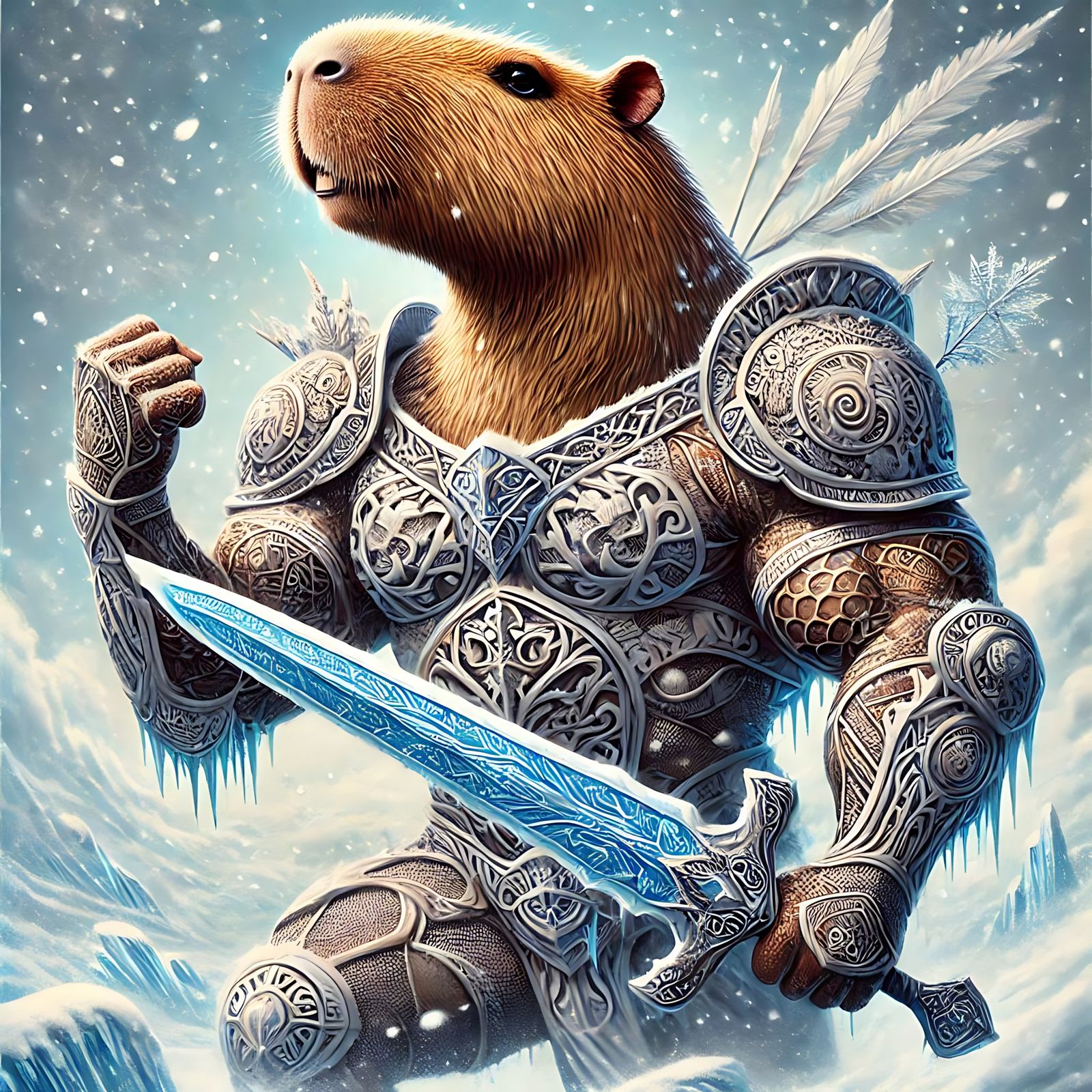 Winter Capybara Knight (Uploaded)