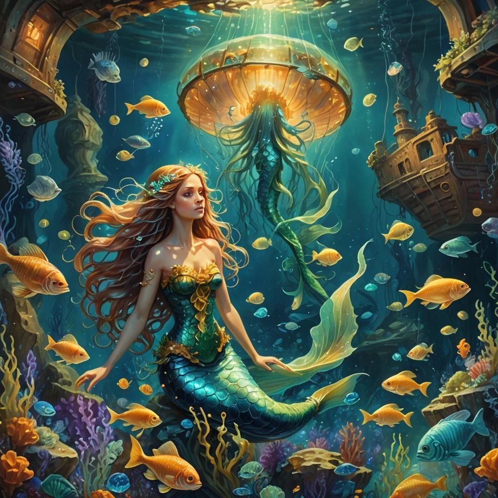 Underwater fantastic world. - AI Generated Artwork - NightCafe Creator