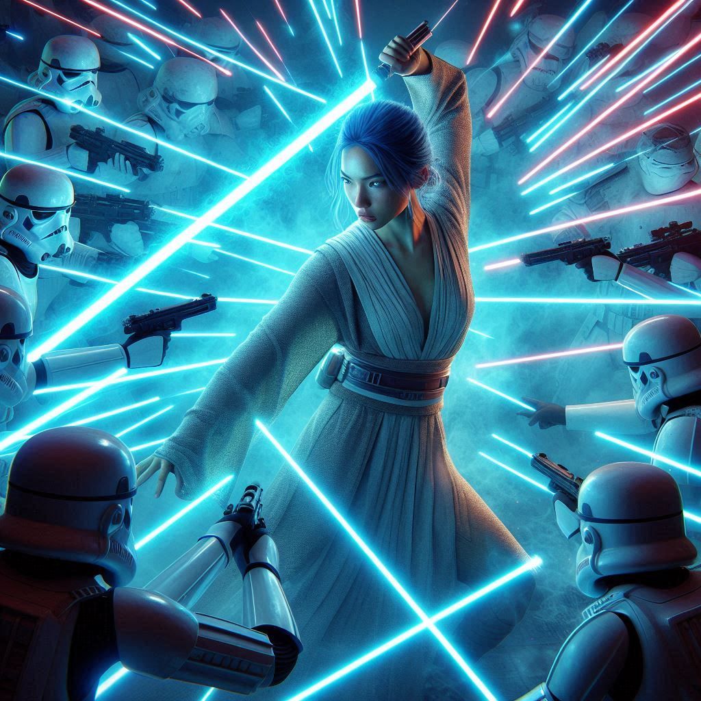 Jedi defending herself