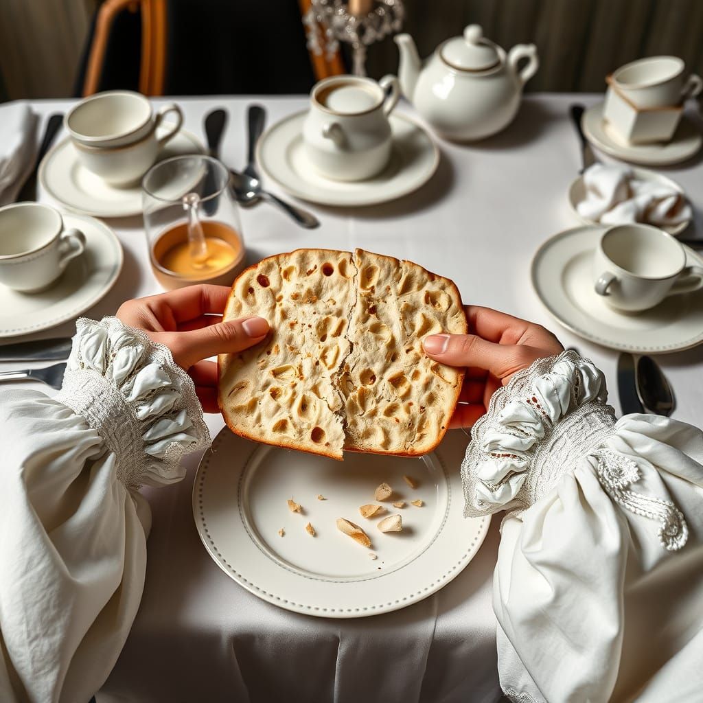 Elegant Table Setting with Art Deco Flair and Jewish Heritag...