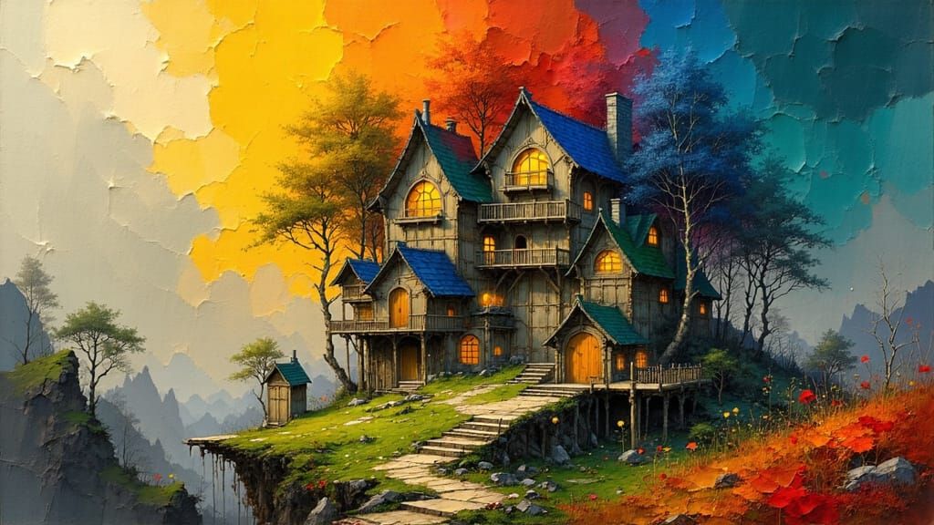 Epic Neo-Expressionist Tower of Hobbit Home Modules