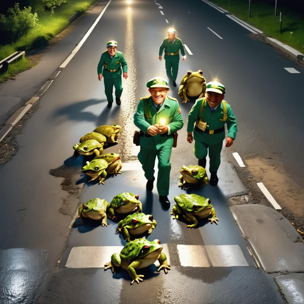 Toad crossing patrollers