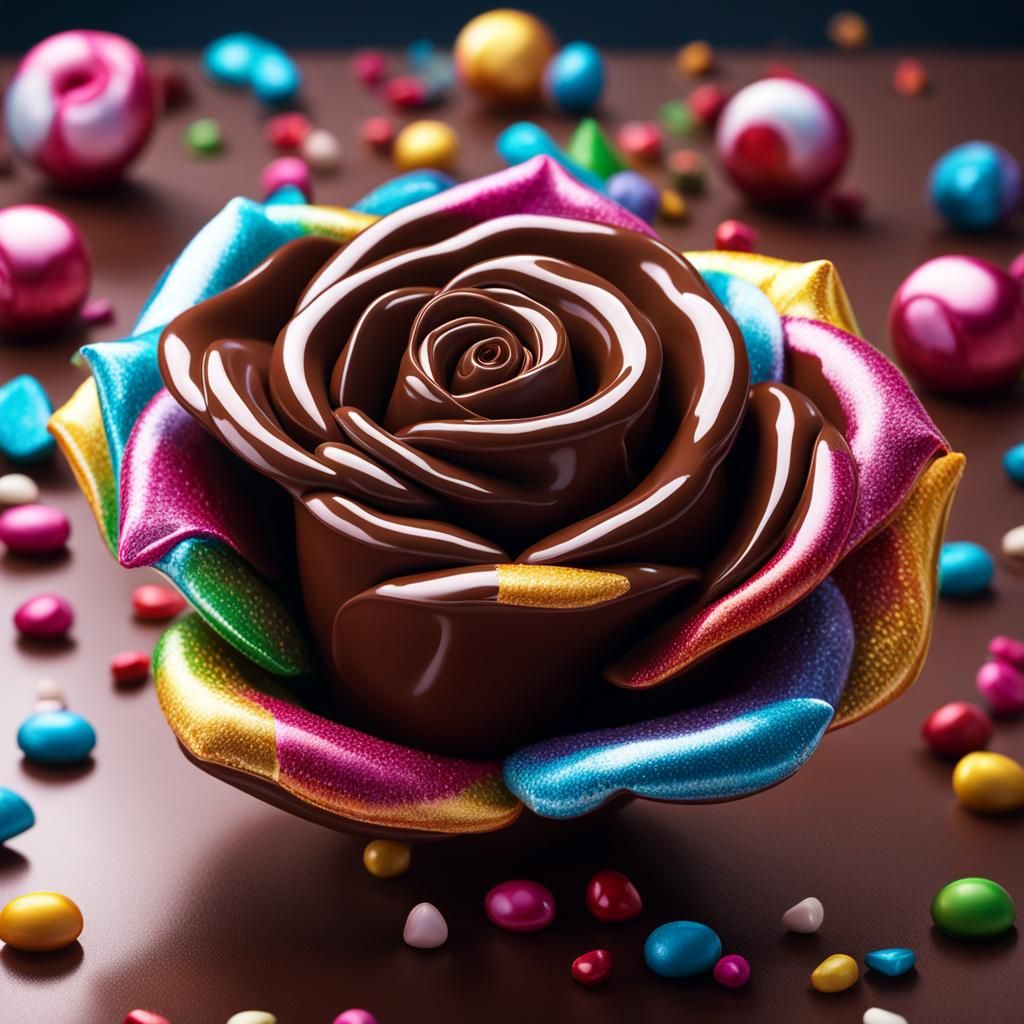 A chocolate rose  by @undefined