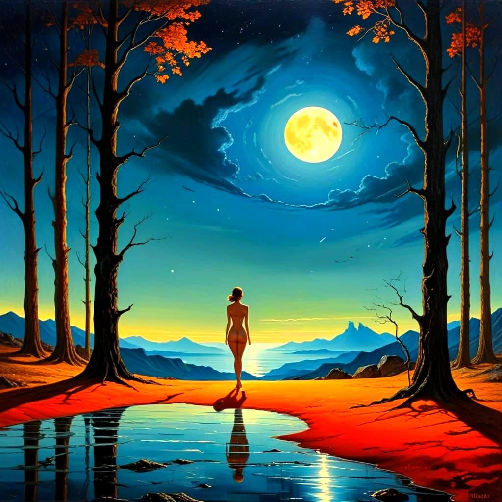 Ethereal Fantasy Realm in Vibrant, Surrealistic Splendor