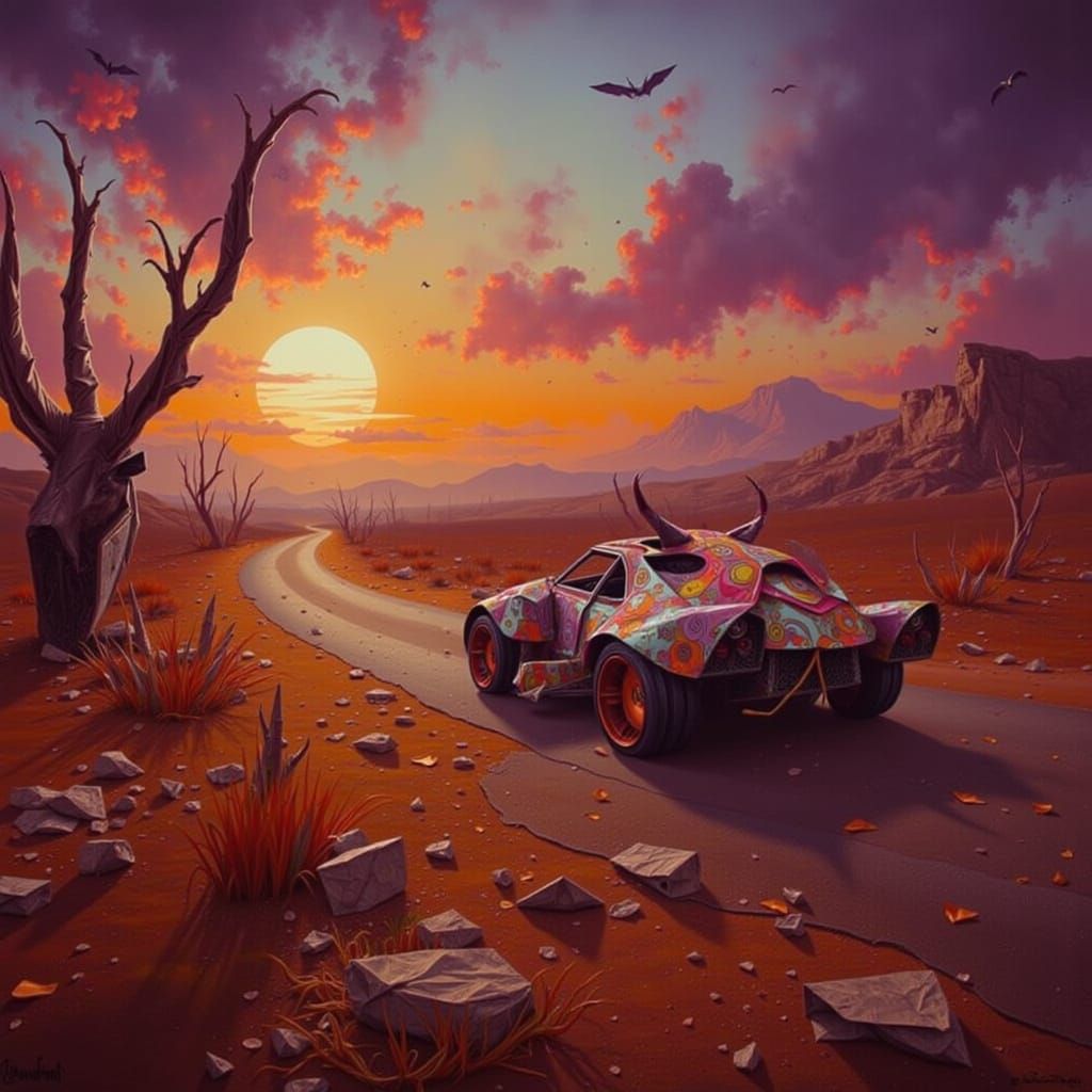 <lora:ORIGAMI STAG:1.0> Car