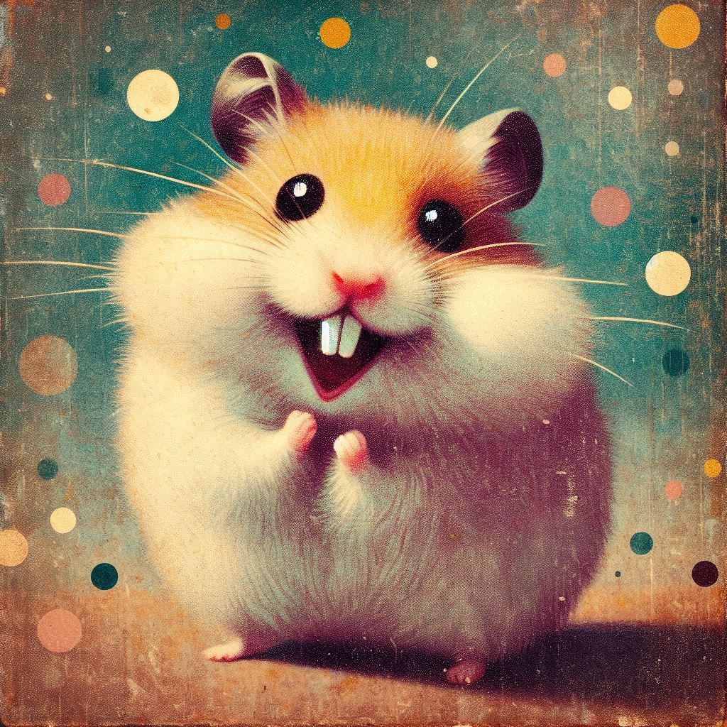 Whimsi hamster, so happy! 🤩