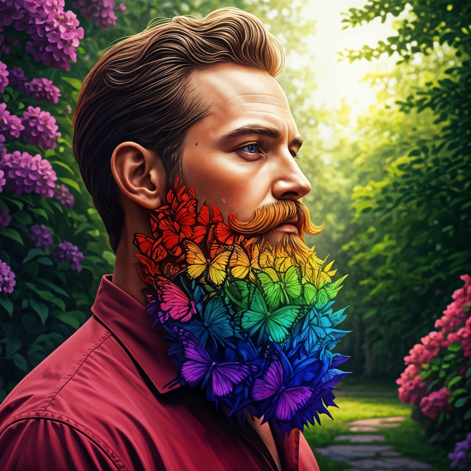 Flutterbeard  by @Artificial Artistry