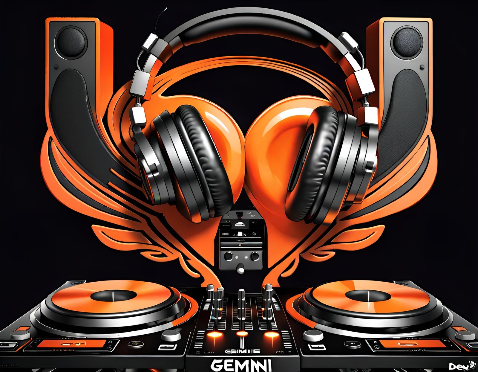 DJ Album Cover, Digital Illustration - AI Generated Artwork - NightCafe ...