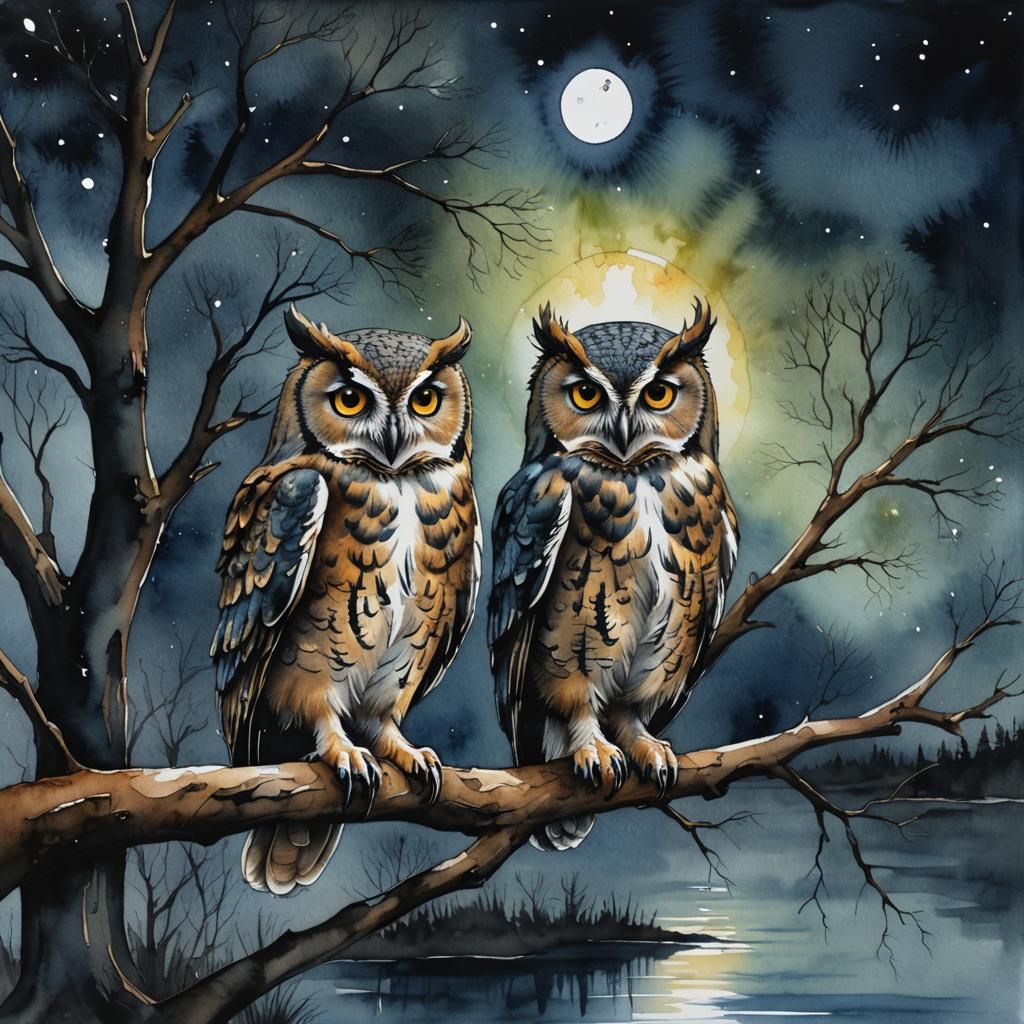 Owls - AI Generated Artwork - NightCafe Creator