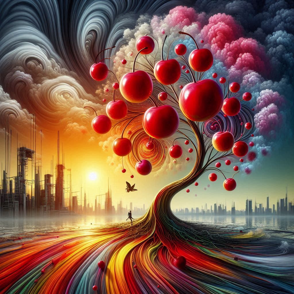 Surrealist Cherry Tree