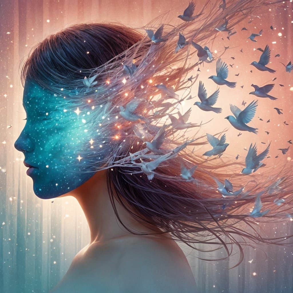 A head full of birds