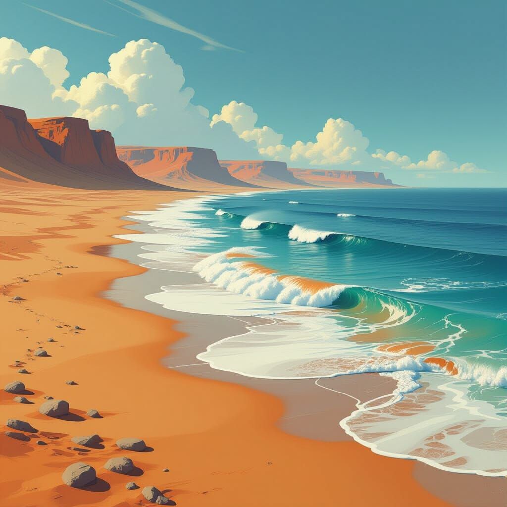 Ocean against the desert 