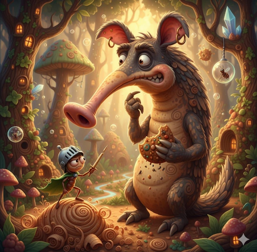 Termite standing up to Aardvark @2