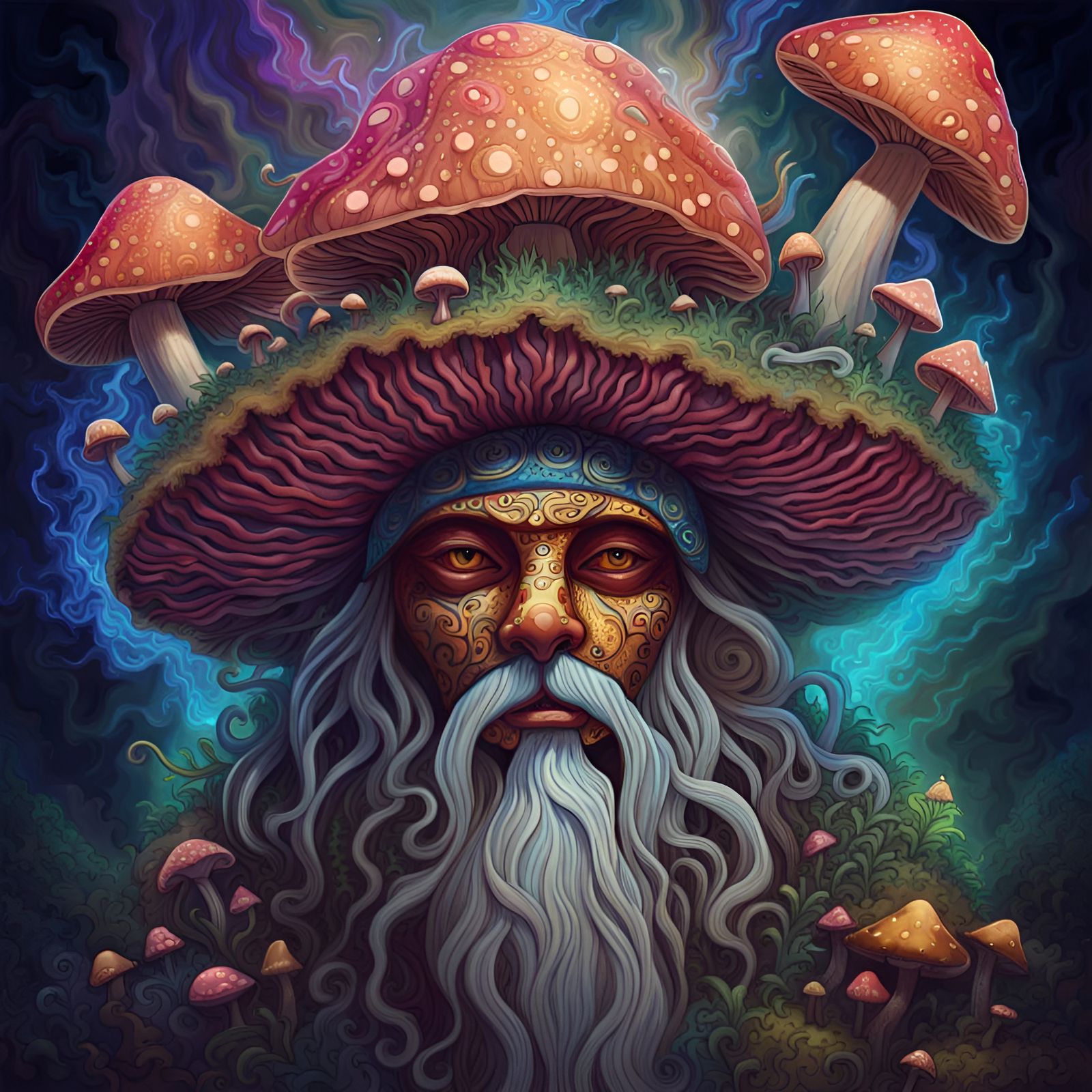 Mushroom God - AI Generated Artwork - NightCafe Creator