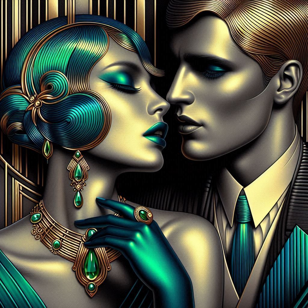 Art Deco. A man and a woman.