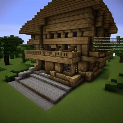 Minecraft House - Ai Generated Artwork - Nightcafe Creator