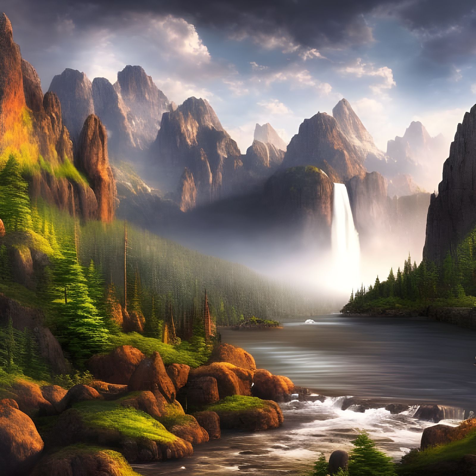 Rocky Waterfall Canyon  by @Sharonjoy