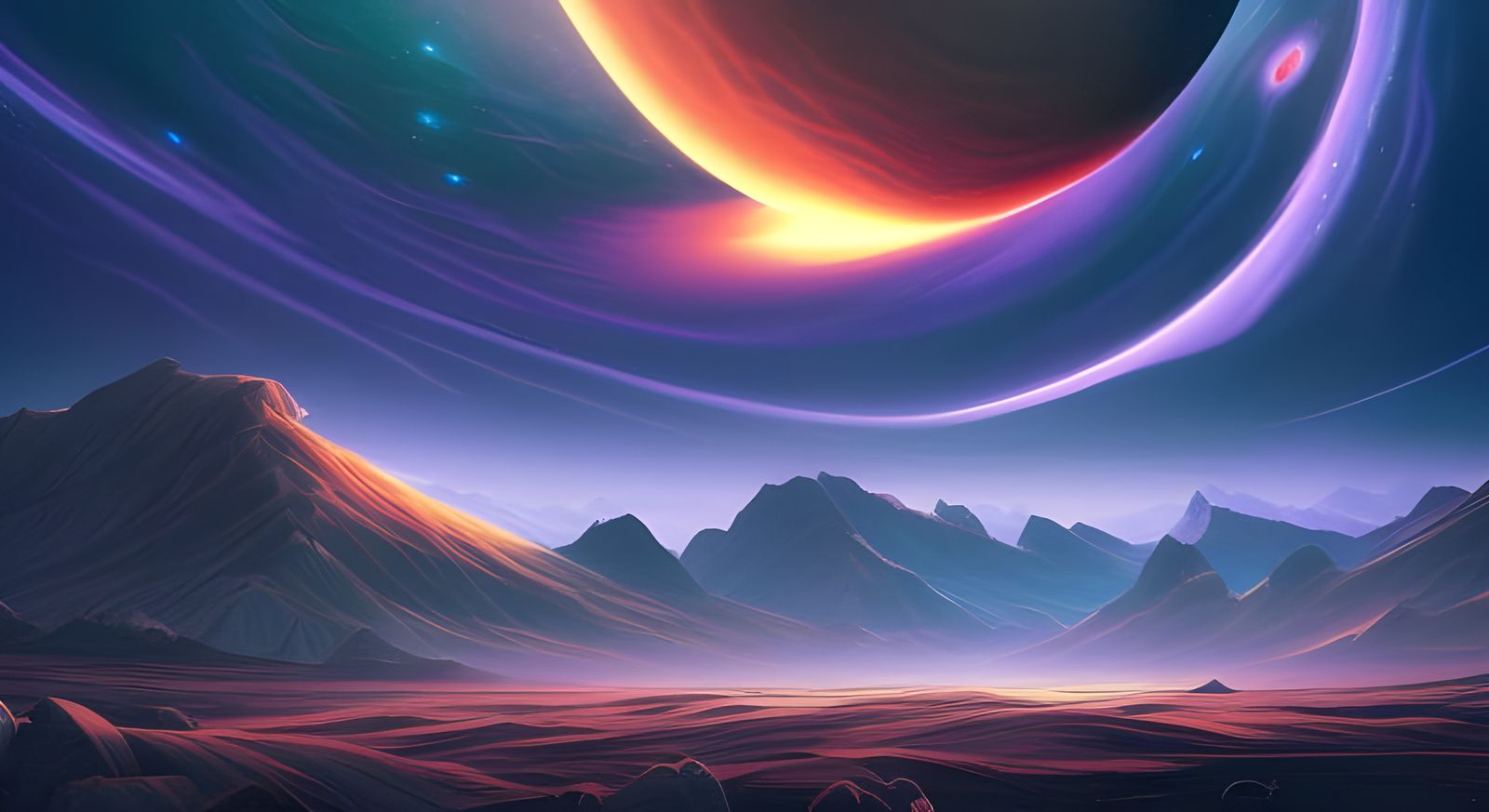 Cosmic Landscape - Collection - AI Generated Artwork - NightCafe Creator