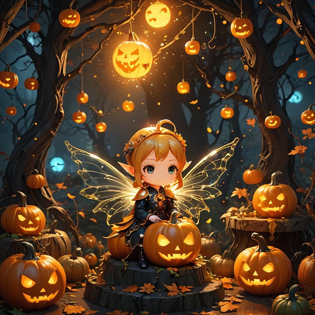 pumpkin fairy carving pumpkin
