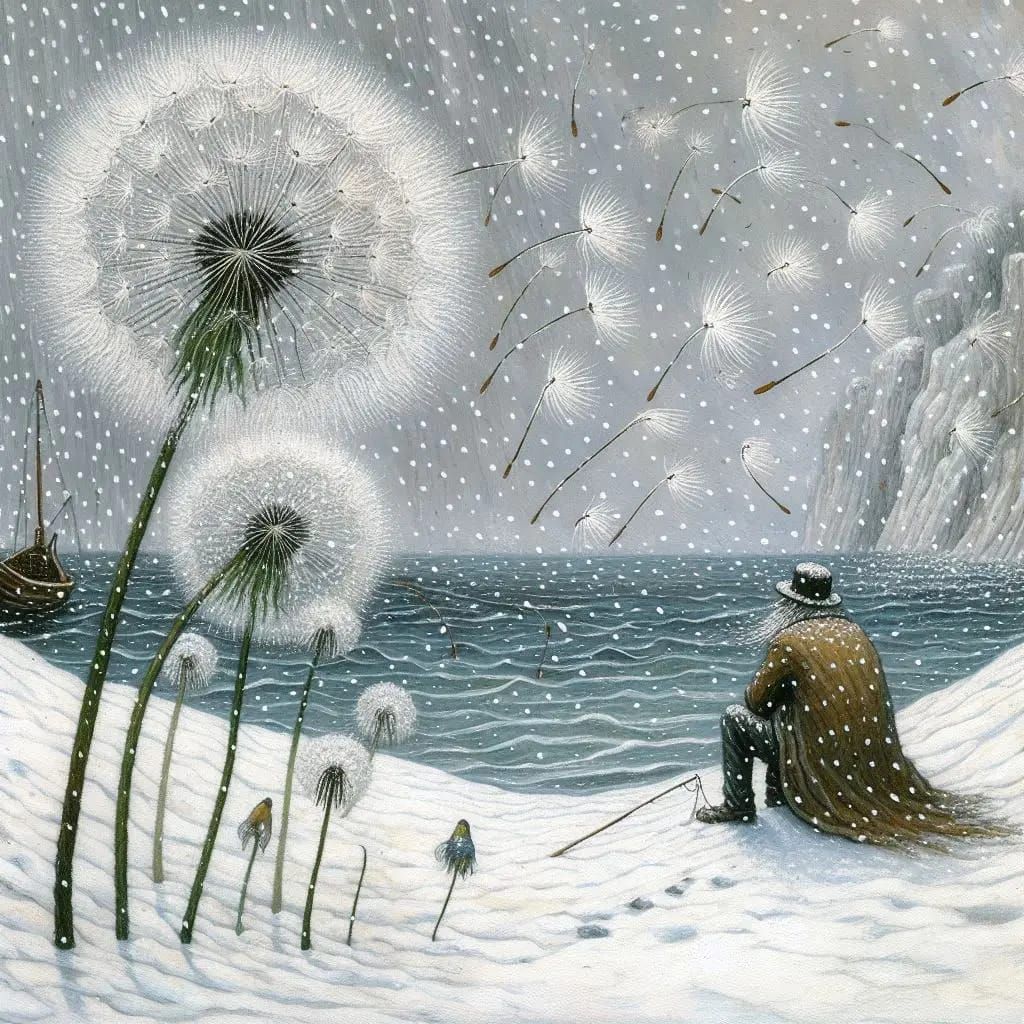 A Patient Morning in White