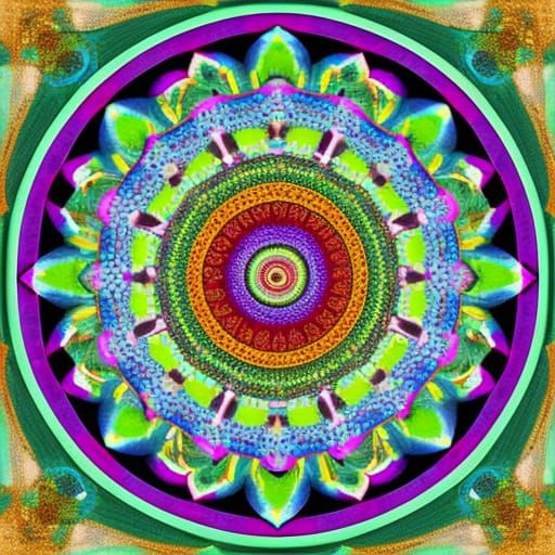 square mandala - AI Generated Artwork - NightCafe Creator