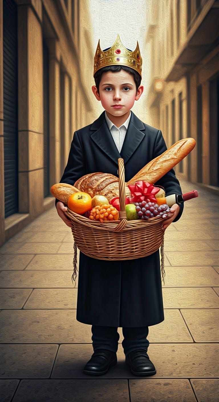 Young Orthodox Boy Brings Royal Gift of Fresh Baked Goods in...