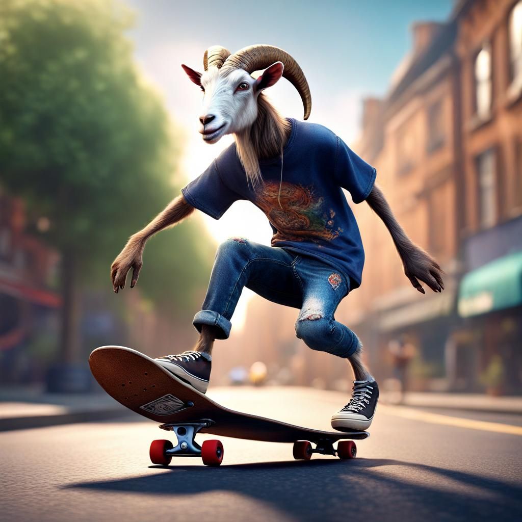 Goatboarding AI Generated Artwork NightCafe Creator