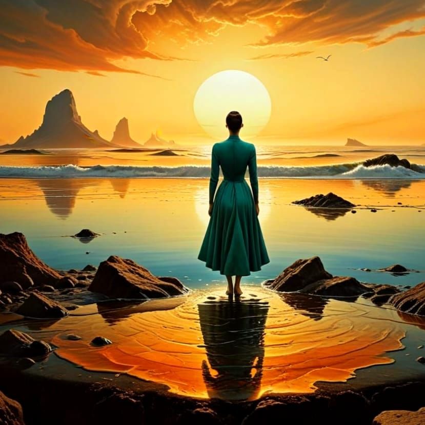 Ethereal Surrealist Masterpiece in Vibrant Colors