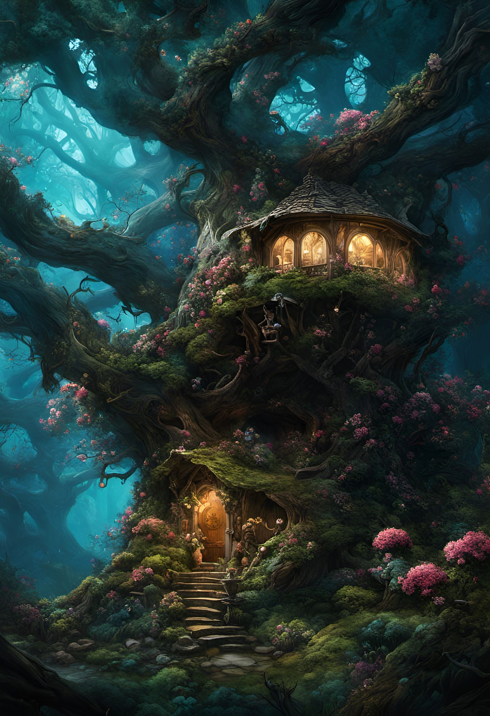 The Fairytale Treehouse   by @Rietpetiet 