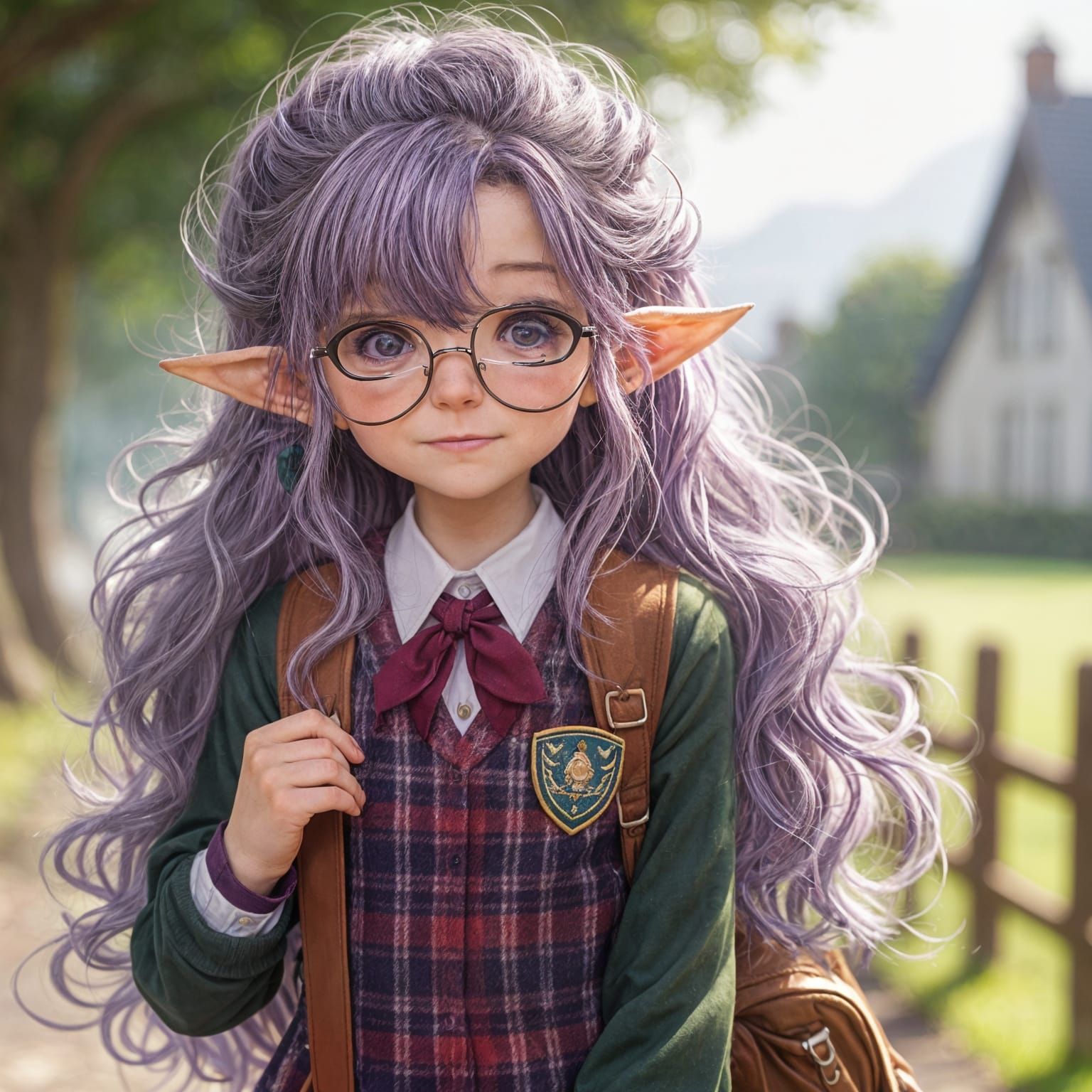 Elf walking home from school