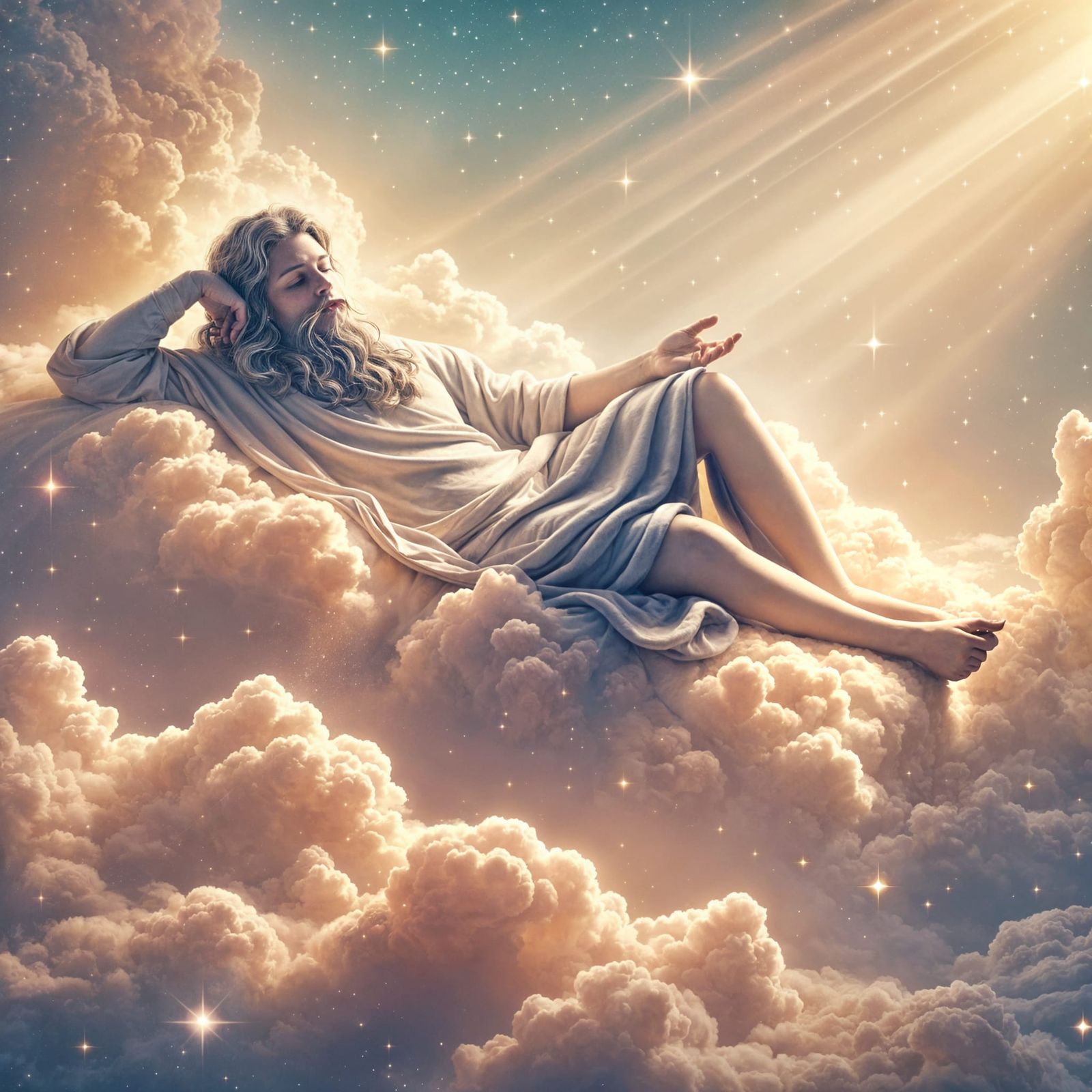 On the 7th day, His creation finished, God rested.