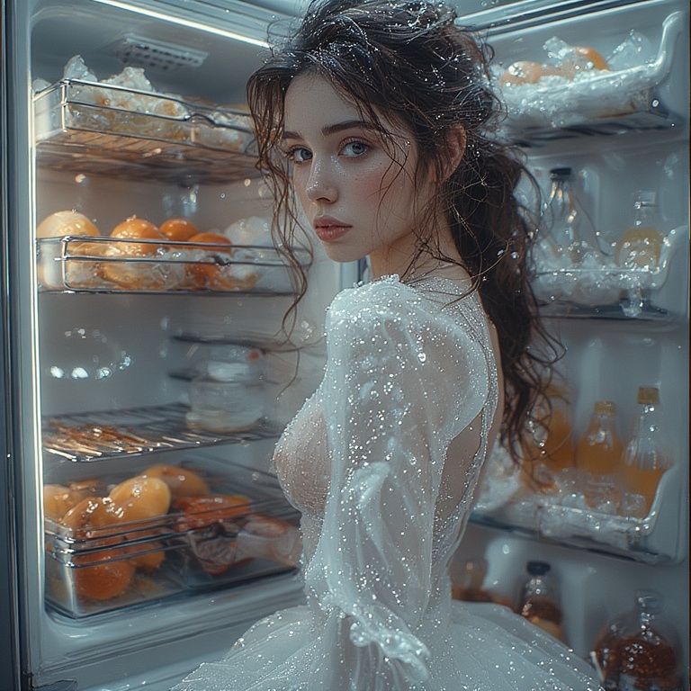 At the fridge
