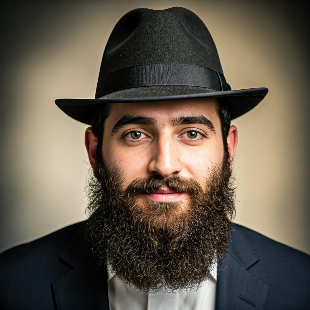 Orthodox Jewish Man in Elegant Portrait