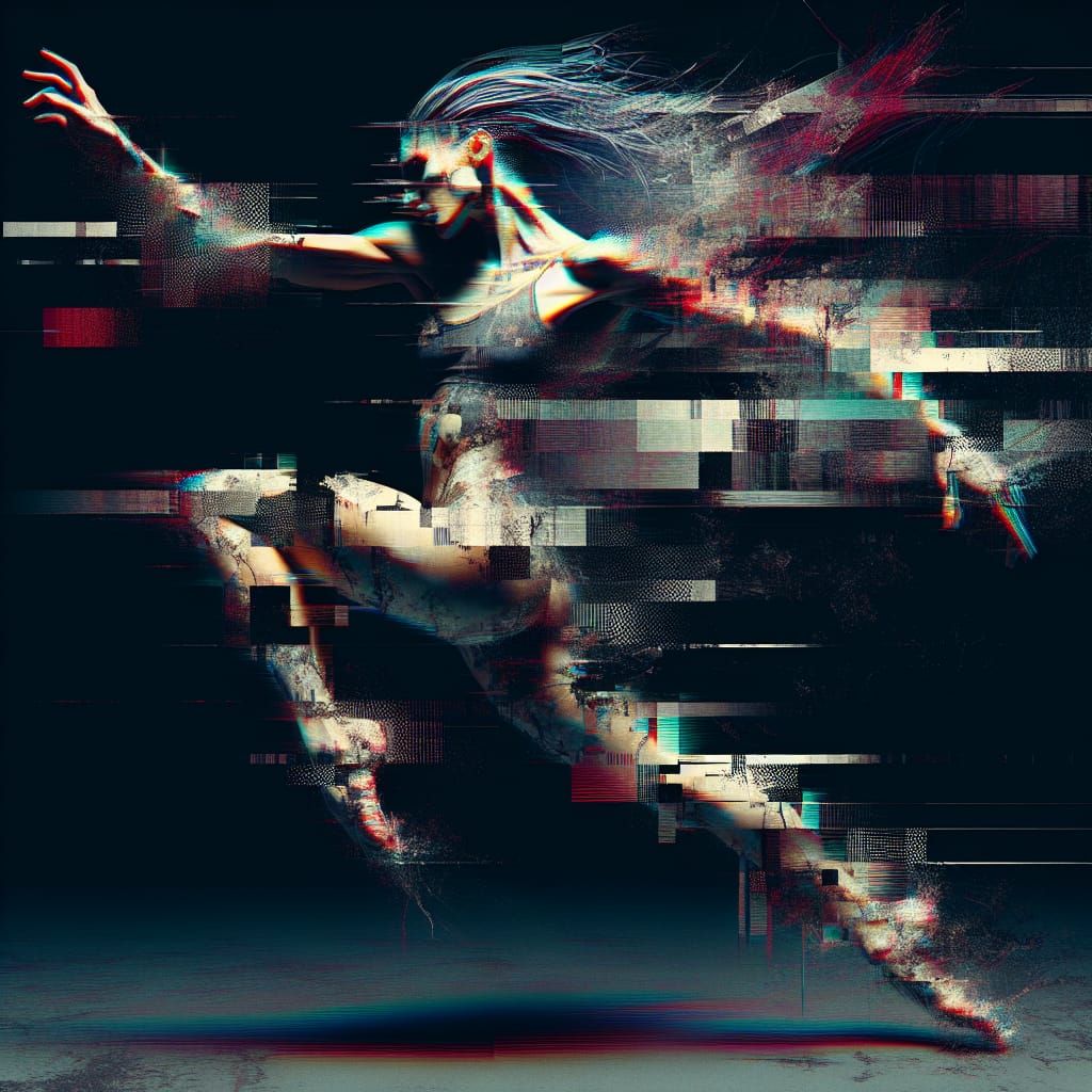 Contemporary dancer - Glitch Art  by @Je Ne Regrette Rien