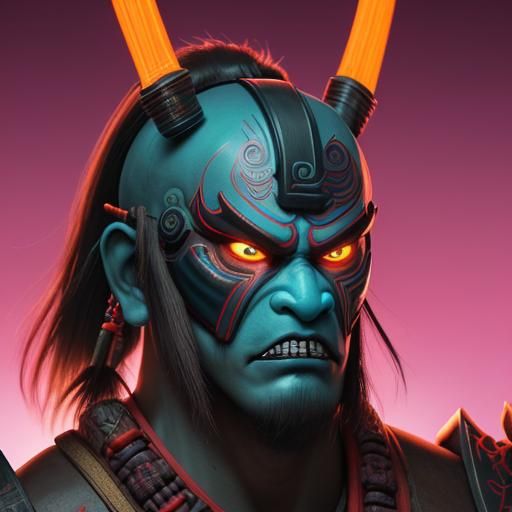Hyperrealistic Samurai Warrior in Ancient Chinese Attire