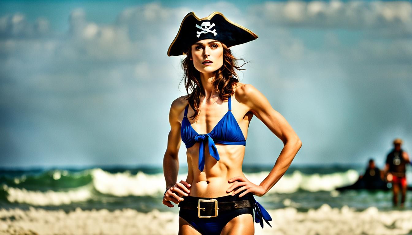 Keira Knightley wearing a Pirate Bikini - AI Generated Artwork - NightCafe  Creator