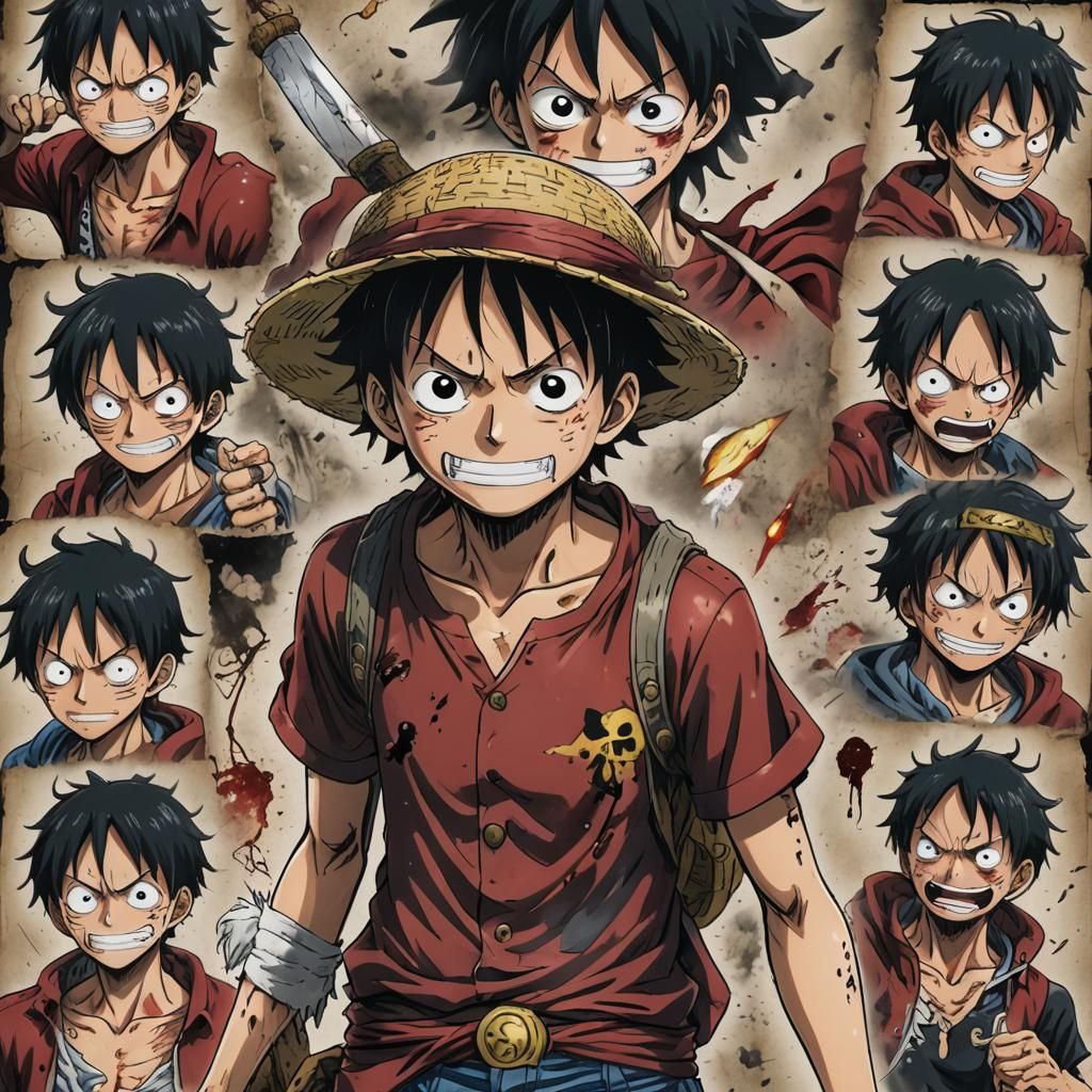 luffy king of the pirates   by @zan_lmbo