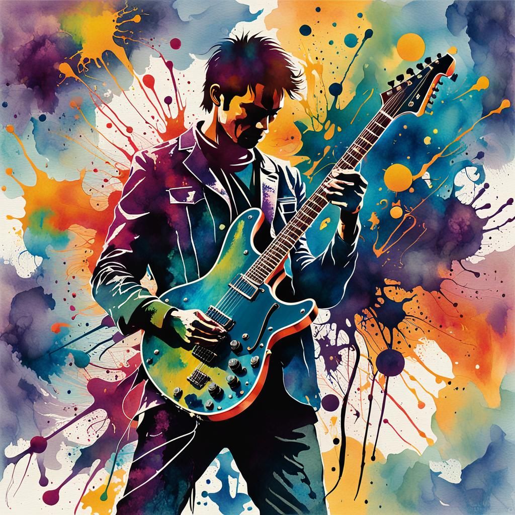 The guitarist - AI Generated Artwork - NightCafe Creator