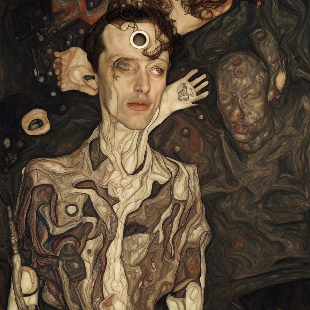 Ethereal Dystopian Dreamscape in Hypermaximalist Style