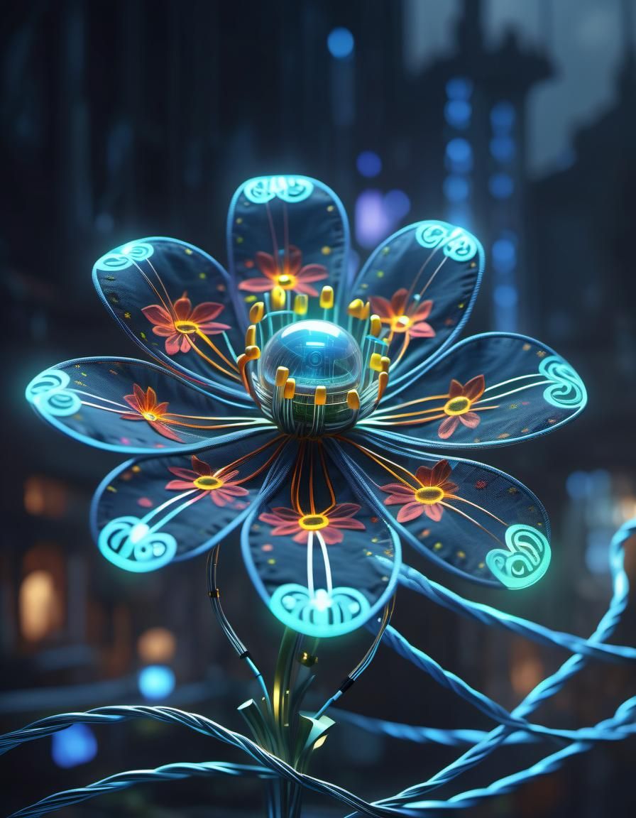Biopunk flower  by @Ogresse